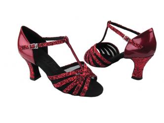 dansschoenen rode glitters  